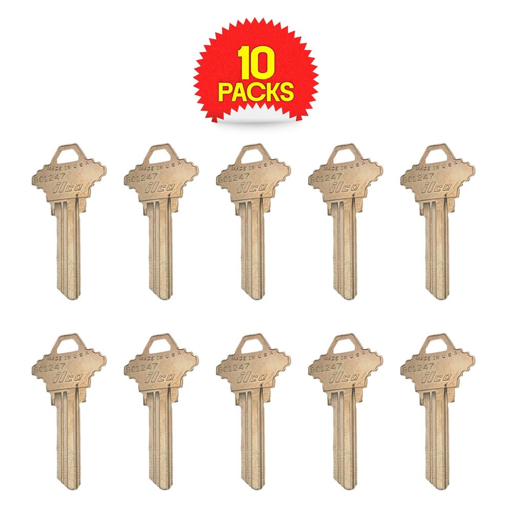 SC1247 Key Blank 6-PIN Brass