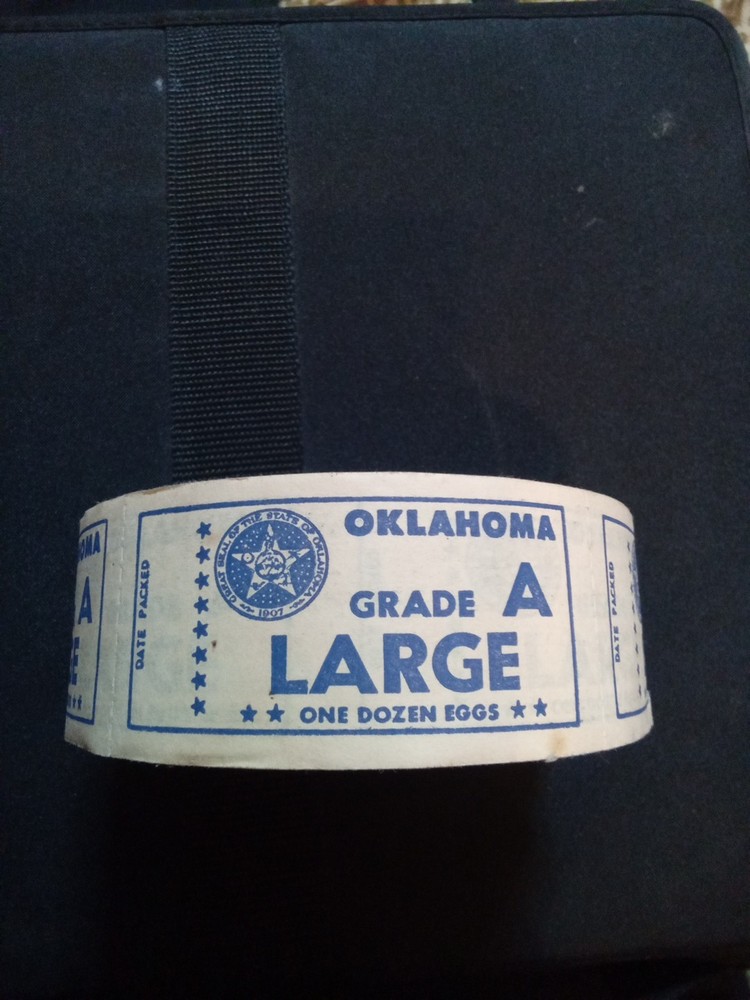2000 Count (Unused Roll)OKLAHOMA Egg Inspection Revenue OK E47 mint, VF