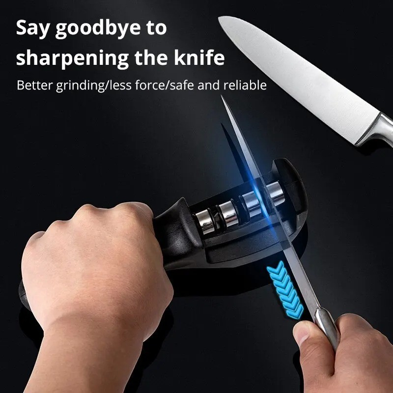 Knife Sharpener 3 Stage Professional Tungsten Kitchen Sharpening System Tool