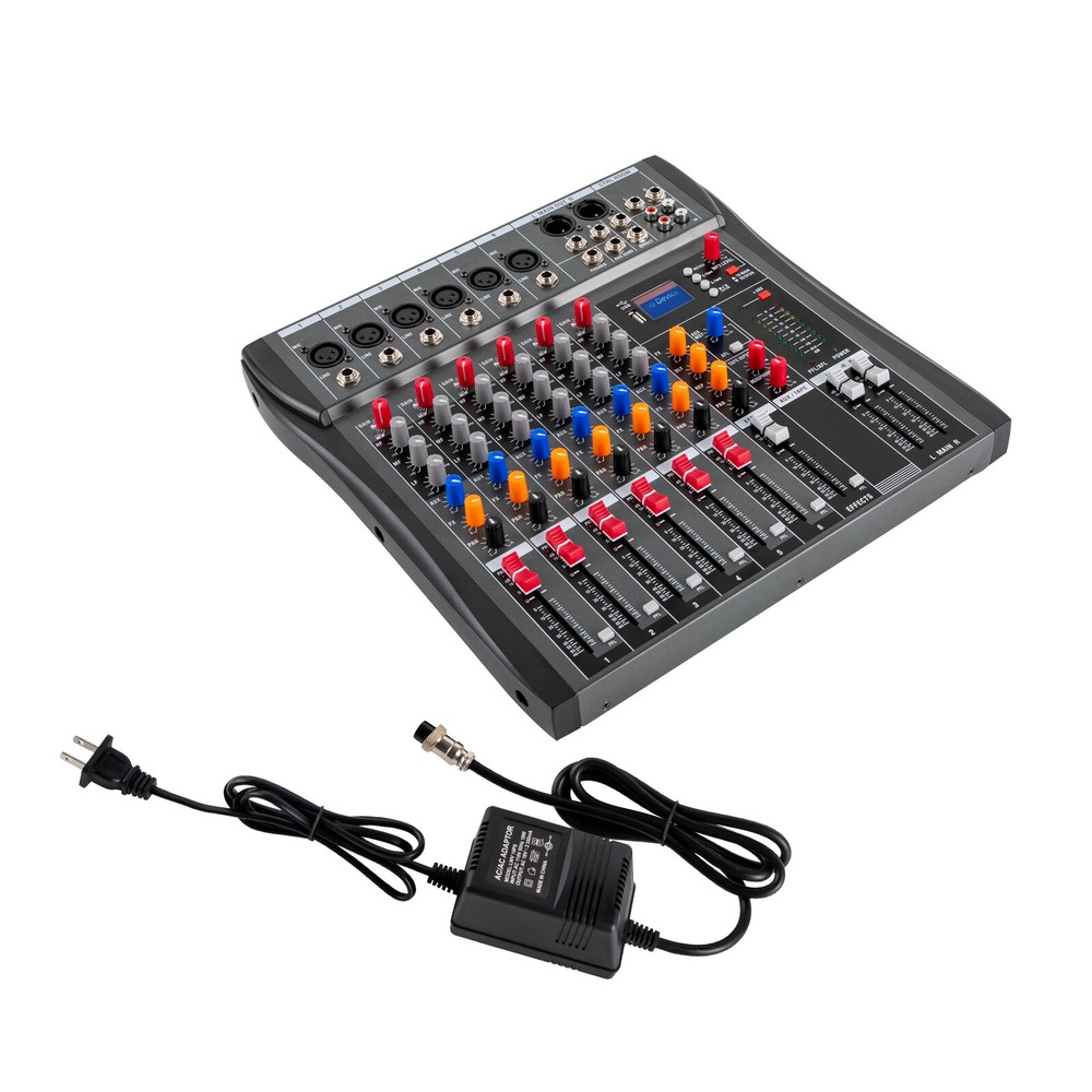 Professional Digital 6Channel Bluetooth Live Studio Audio Mixer Effects USB