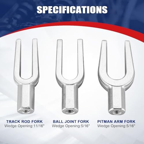 5Pcs Ball Joint Separator Set, Pickle Fork Tool Set, Tie Rod Removal Tool for