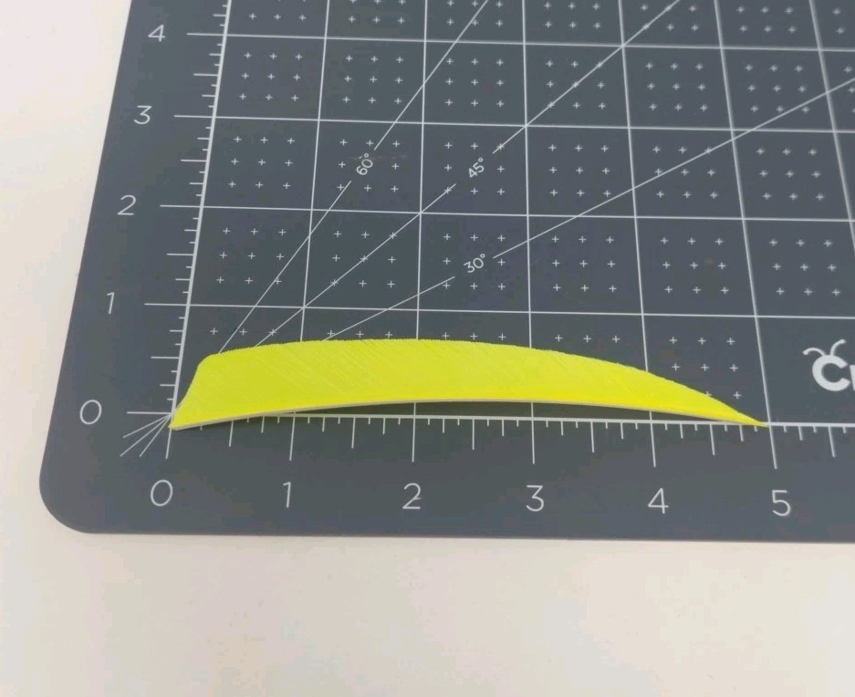 100pk Bullseye Archery Feathers 5" Right Wing: Shield Solid Fluorescent Yellow