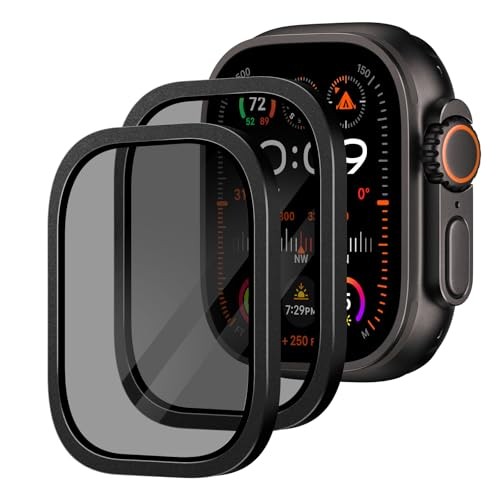 2 Pack Compatible for Apple Watch Ultra 3 Screen Protector 49mm Privacy-Black