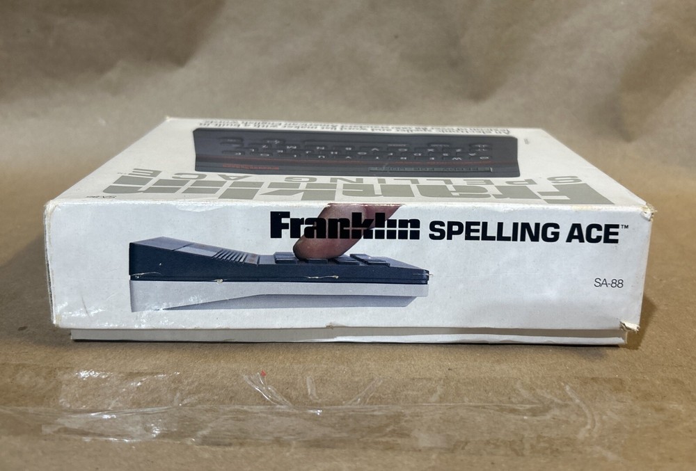 Vintage 1986 Franklin Computer Spelling Ace Model SA-88 Manual & Box
