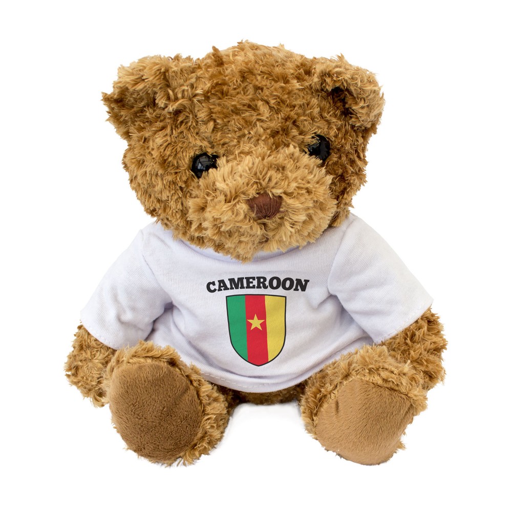 NEW - Cameroon Flag - Teddy Bear - Cute Cuddly Soft - Gift Present