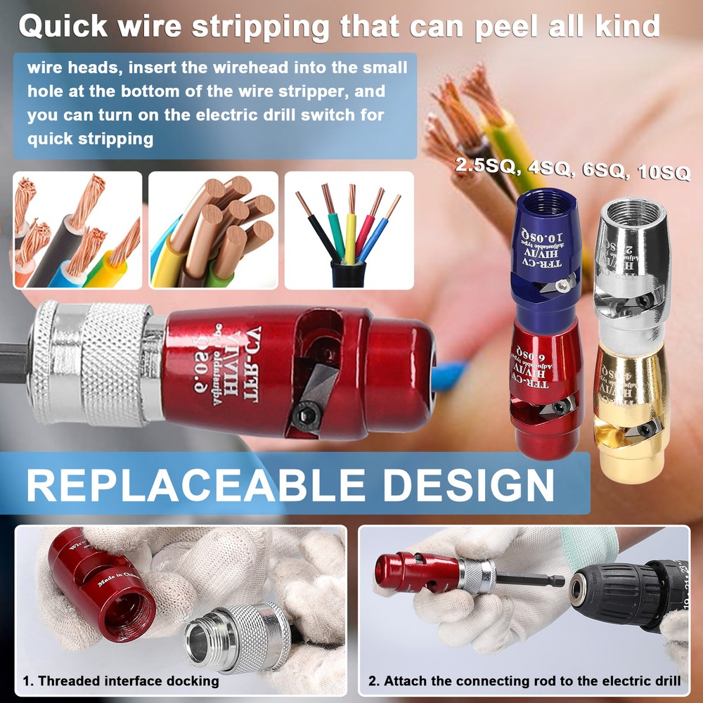 Alloy Electric Wire Stripper Cable Peeling Stripper Practical V8A7