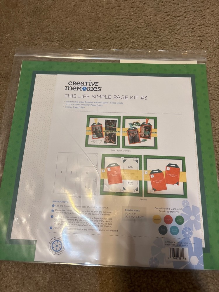 Creative Memories Simple Page Kits Bundle 2024 Issues March - June (4 kits)