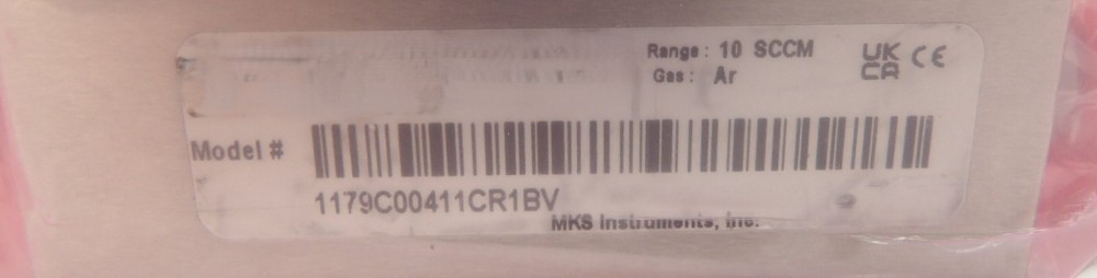 MKS Instruments 1179C00411CR1BV Mass Flow Controller MFC 10 SCCM Ar New
