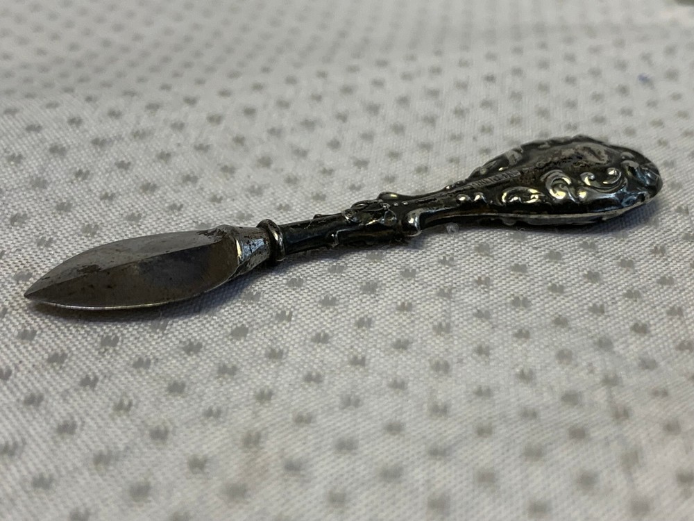 Antique Sterling Silver Ink Scraper 3.65g Writing Tool Corrector