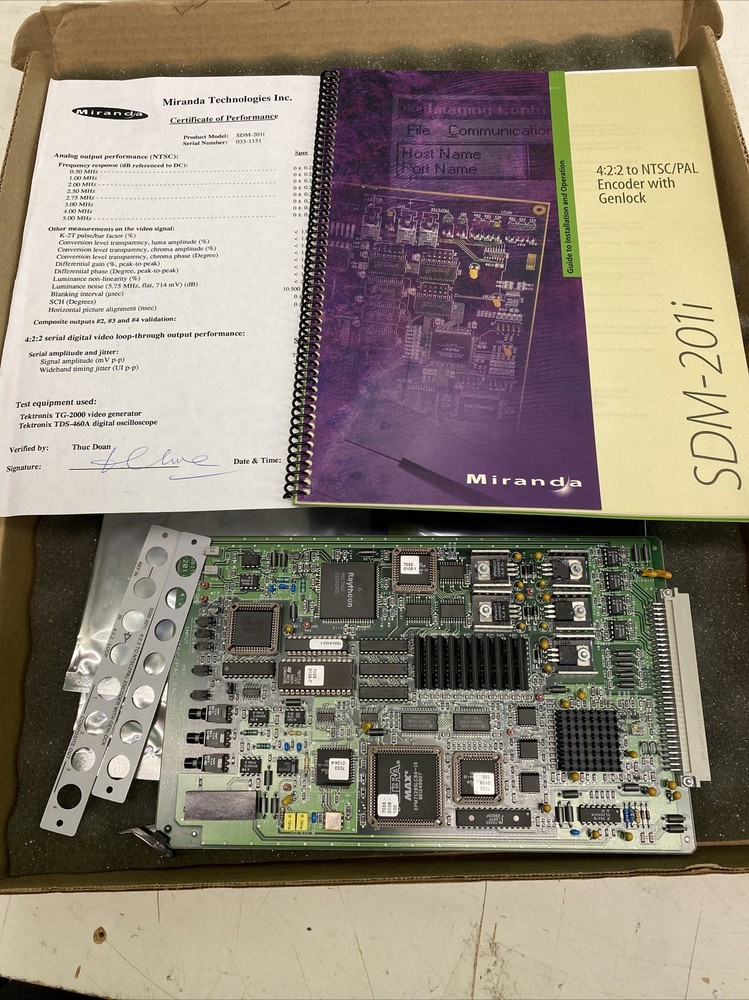 (1x) Miranda ASD-201i - NTSC/PAL To 4:2:2 Decoder Module
