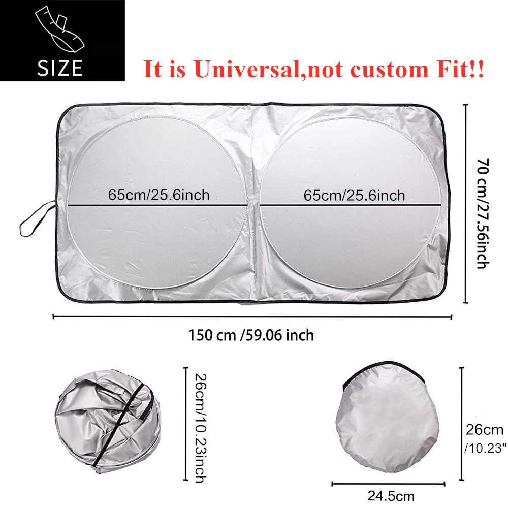 For Mini Copper Front Windshield Sun Visor Shade Cover UV Block Foldable Screen