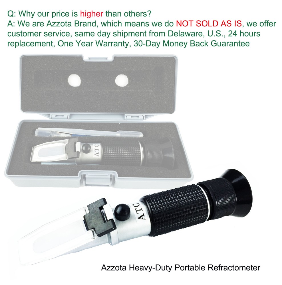 Azzota® Portable Brix Refractometer, 0-90%
