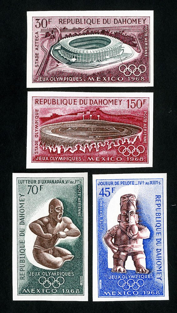 Dahomey Stamps # C85-8 Imperf NH