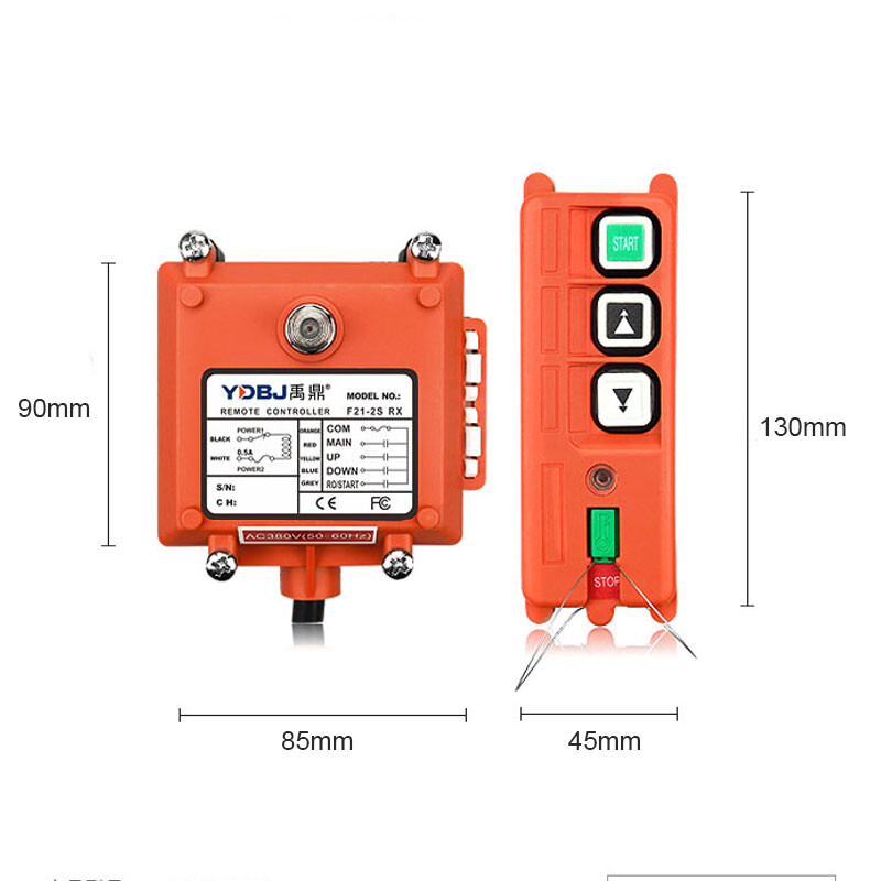 F21-2S Industrial Wireless Remote Controller Hoist Crane 1Receiver+2 Transmitter