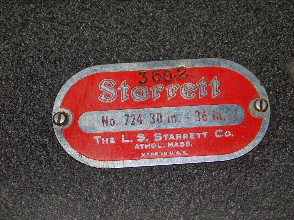 Starrett No. 724 30"-36" Interchangeable Anvil Micrometer Set