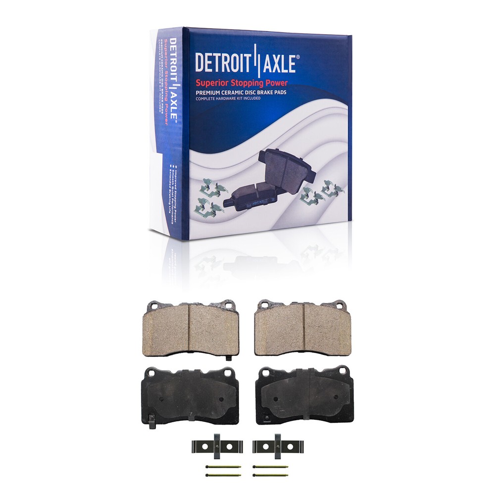 Front Disc Rotors + Ceramic Brake Pads for 2013-2019 Cadillac XTS Brake Code J64