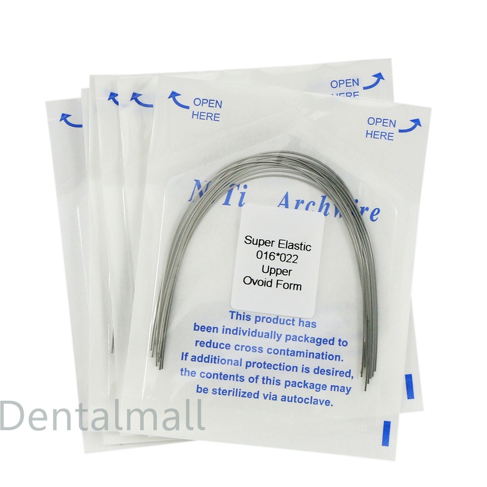 1 Pack 10Pcs Dental Orthodontic Rectangular Super Elastic Niti Arch Wires Ovoid