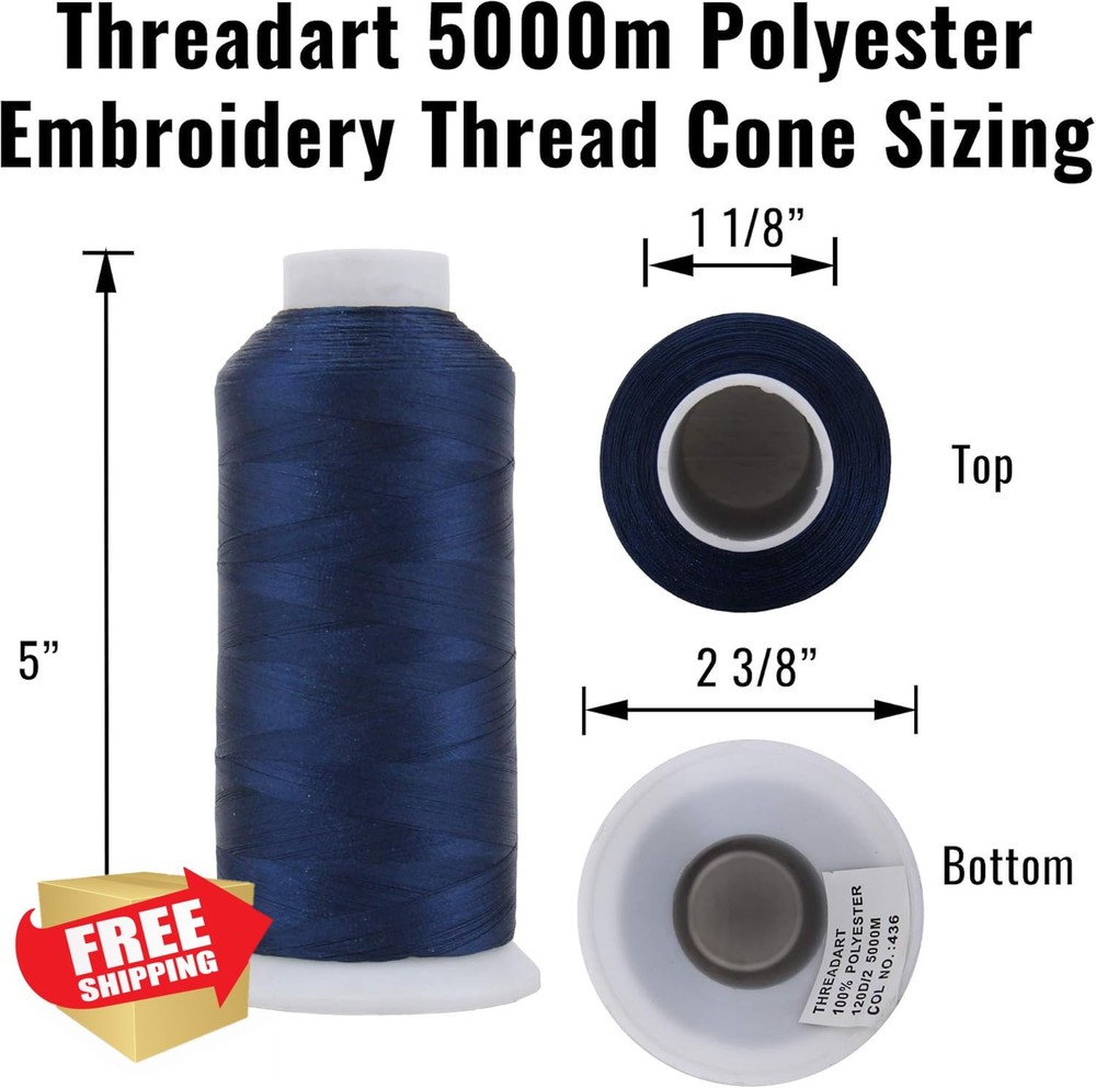 Threadart Embroidery Thread - Dusty Pink 385 - 5000M Polyester