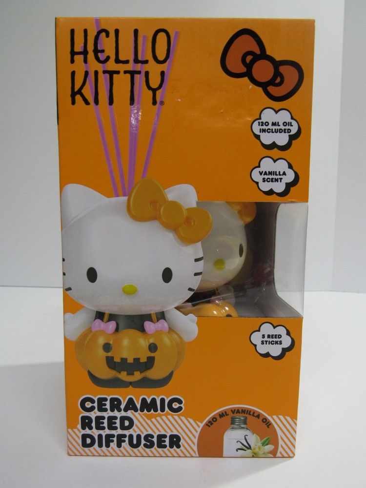 Sanrio Hello Kitty Pumpkin Ceramic Reed Diffuser – Vanilla Scent Halloween Fall