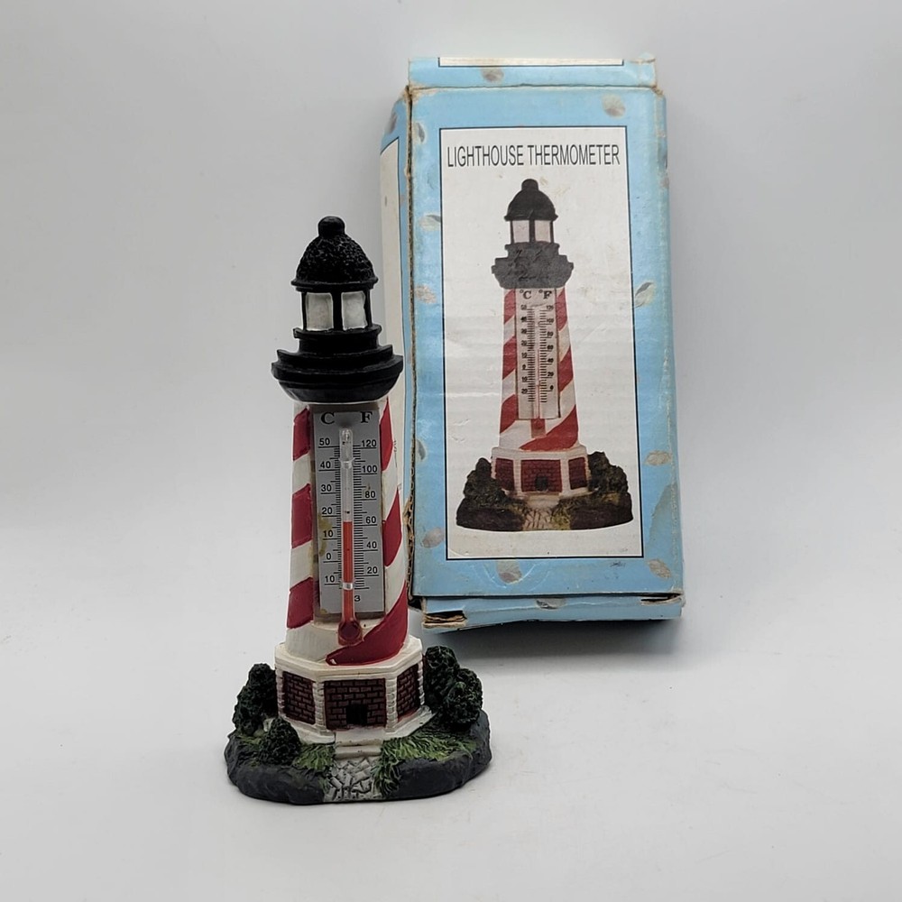 Vintage Plastic Lighthouse Thermometer Wall Hanging Not Tested for Accuracy