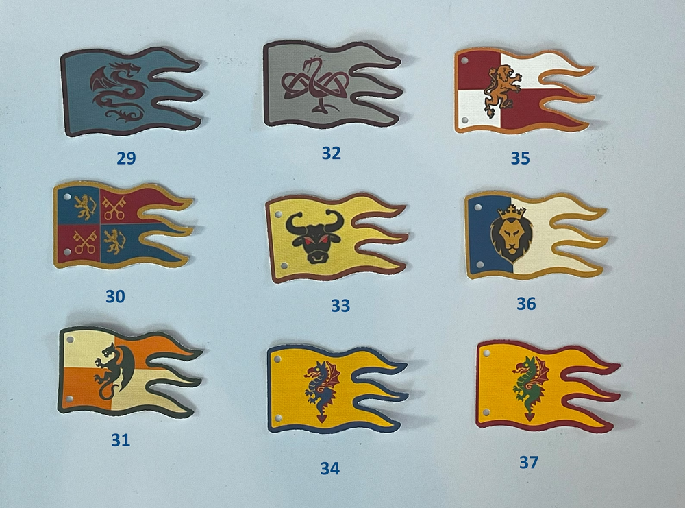 Custom Flags for Lego Castle and Medieval
