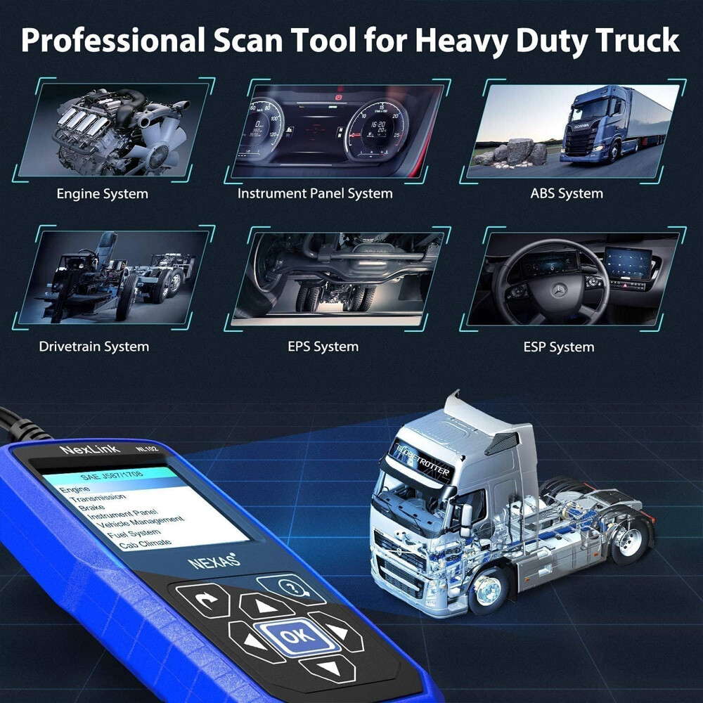 Nexas NL102 Heavy Duty Truck & Car HD OBD2 Diagnostic Code Reader Engine Check