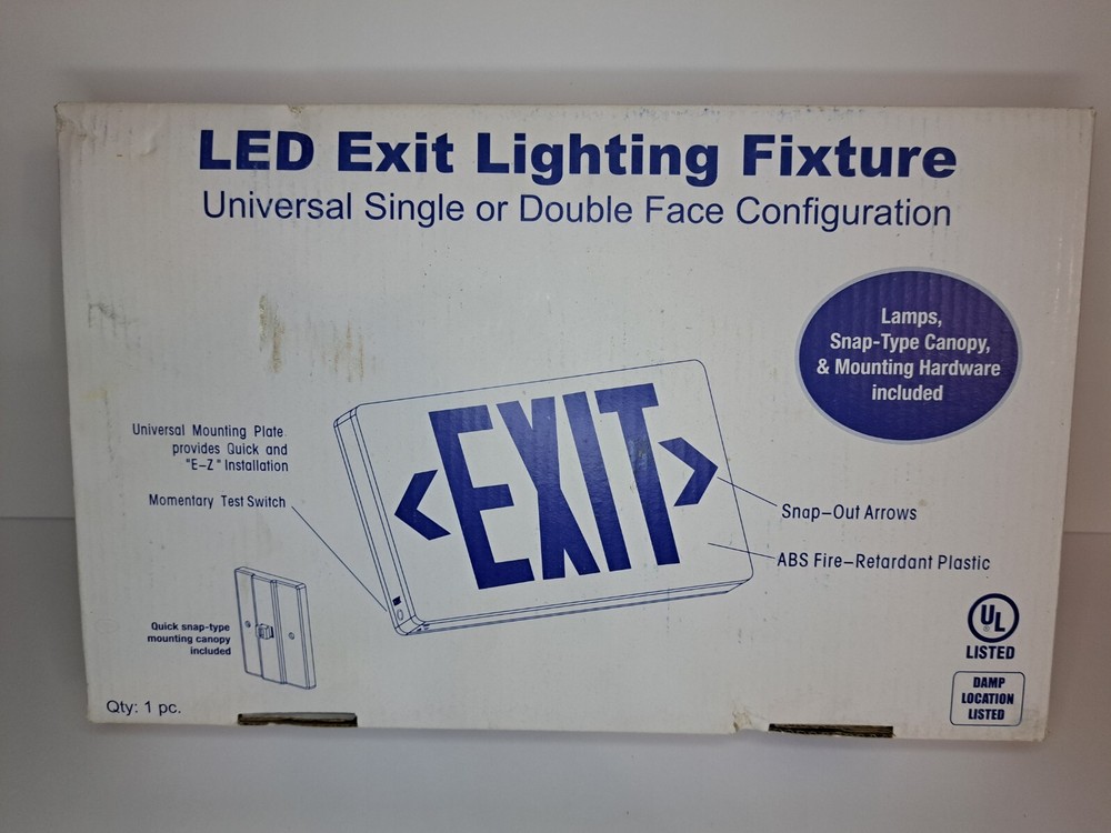 Emergency Exit Sign Double Face Commercial LED Lighting with Back-Up Battery