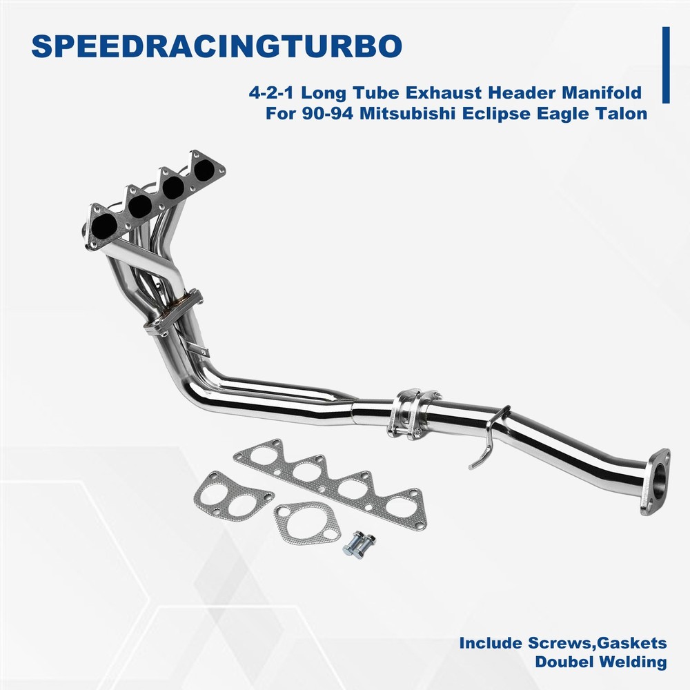 Exhaust Header Fits 1990-1994 Mitsubishi Eclipse Eagle Talon 4G63 Non Turbo