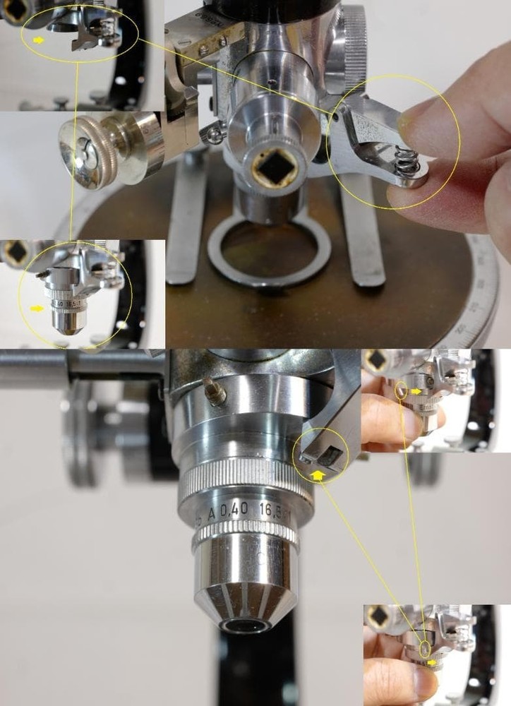 Antique Ernst Leitz MOP Polarizing Microscope 1936 Black w/ Berek+Obj Set