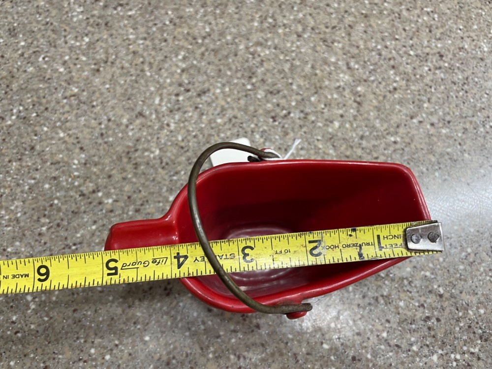 Red Coated Cast Iron Cool Bucket Ashtray