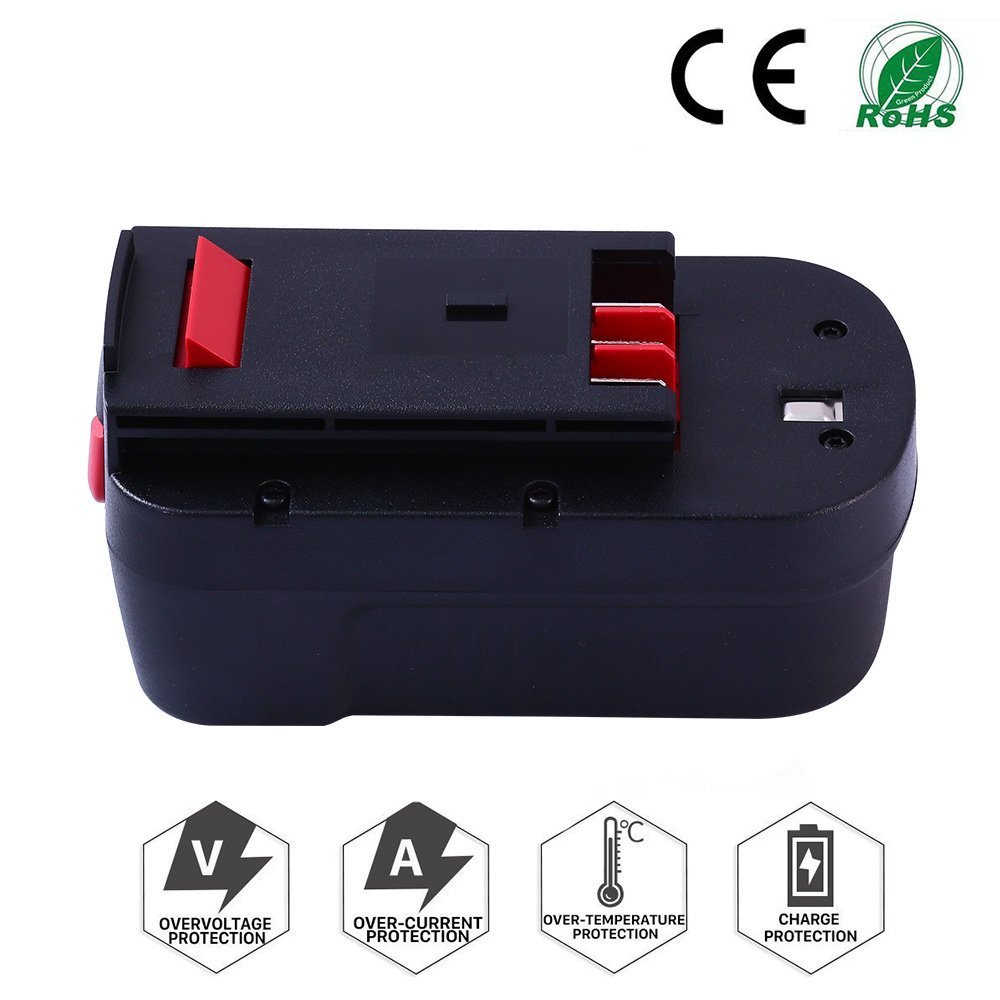 2PackReplacement for Black Decker 18V Battery HPB18 HPB18-OPE2 Firestorm FS18BX
