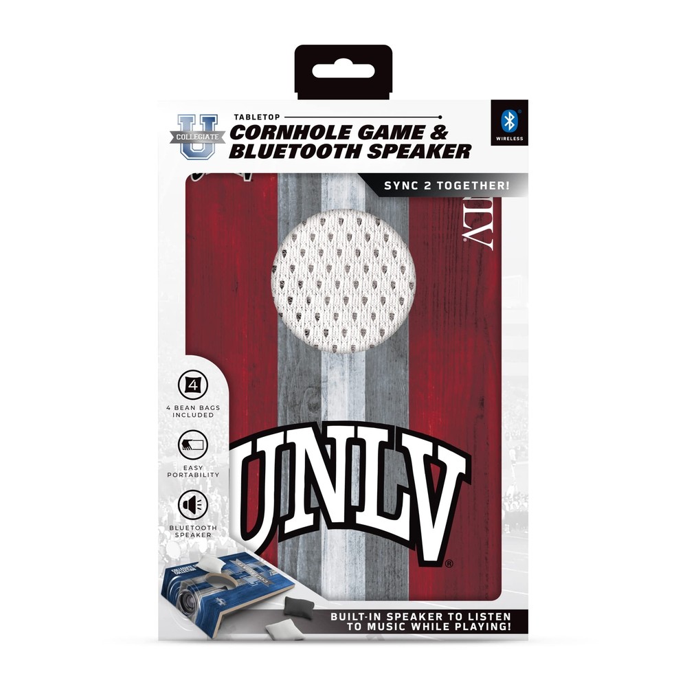SOAR NCAA Tabletop Cornhole Game and Bluetooth Speaker, UNLV Rebels
