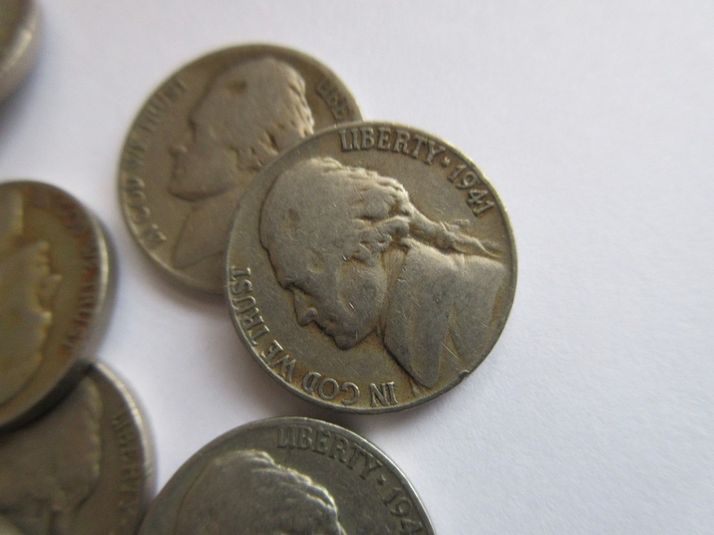 1940's , Jefferson Nickel , Circulated Mixed Roll