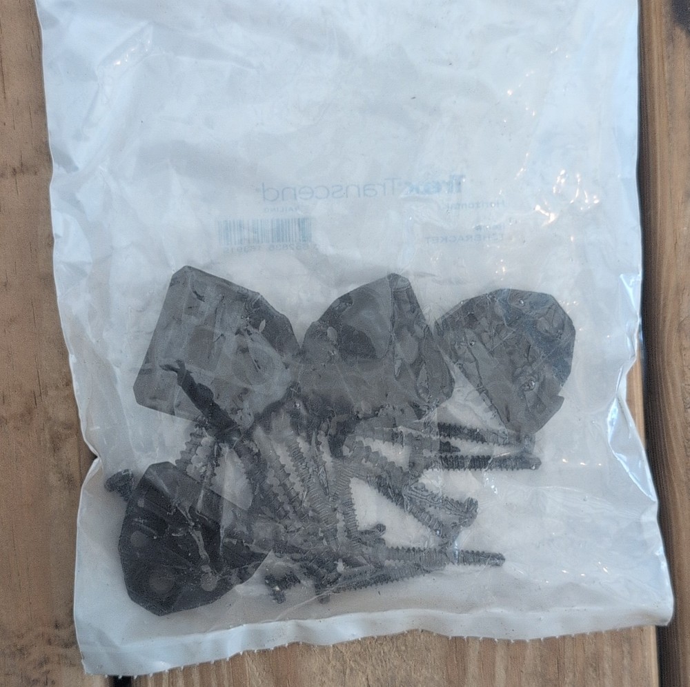 Trex Horizontal Railing Bracket Kit Black Metal Plastic Brackets Screws