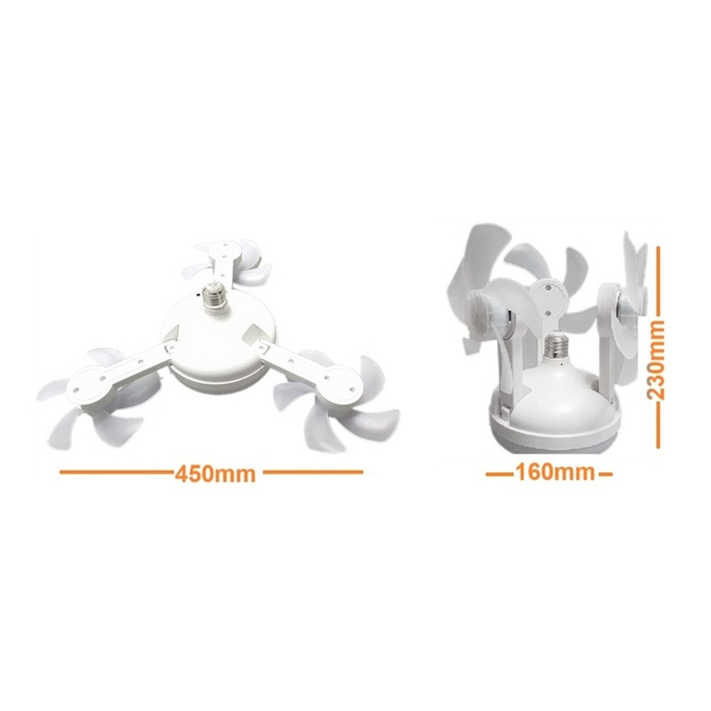 ⁺Ceiling Fan With Light And Remote E26 E27 3 Speeds 3 Colors 2 Timers Quiet