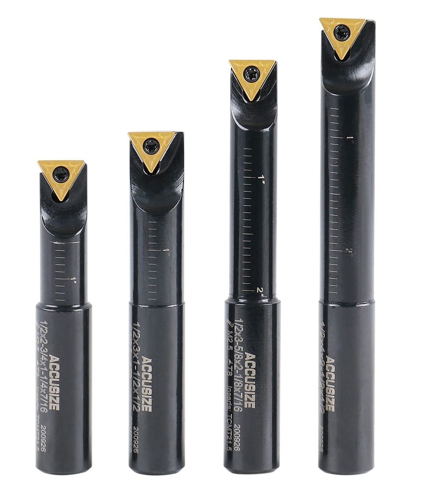 Accusize Indexable Boring Bar Set with Carbide Inserts