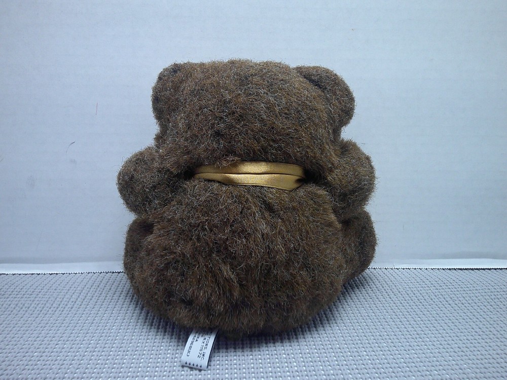 ROK Promotions Brown Bear with gold bow Sitting 7"