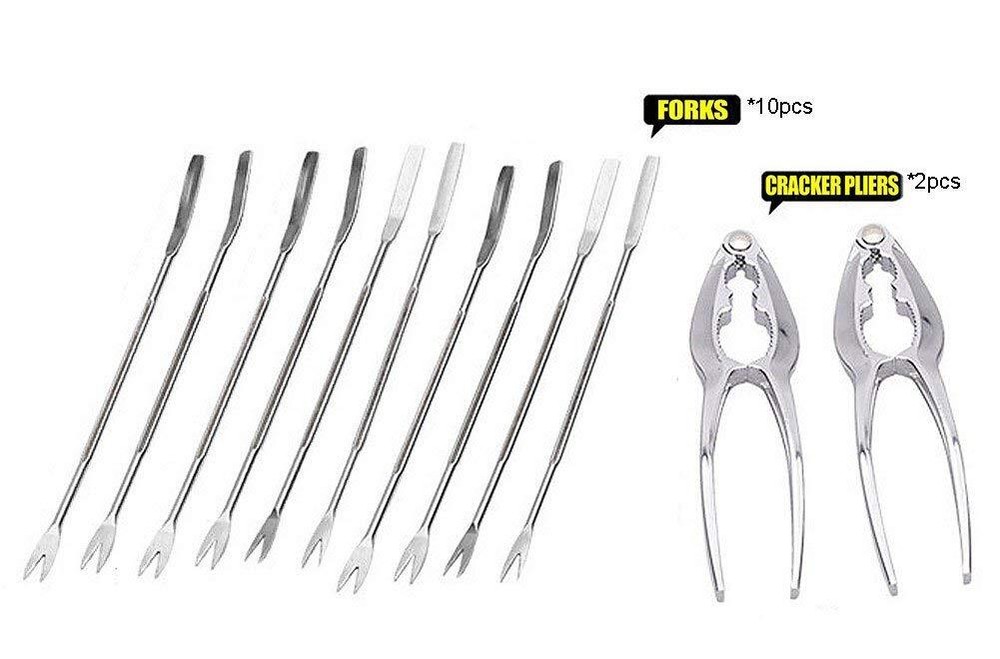 12 Pack Seafood Tools Set Nut Crackers for Crabs Lobsters Leg Crackers