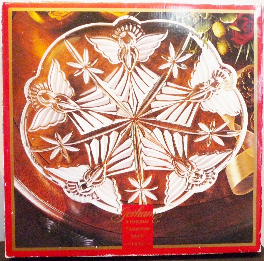 ANGEL CRYSTAL PLATTER~ NEW!