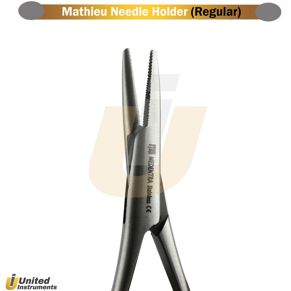 Dental Lab Mathieu Needle Holder Forceps Orthodontic Suturing Holding Driver New