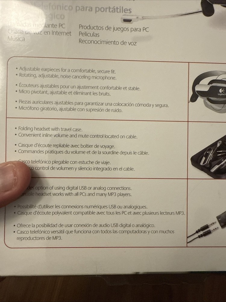 Logitech Premium Notebook Silver/Black Neckband Headsets