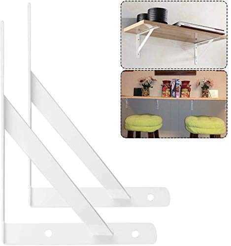 White Shelf Bracket 12 Packs Eau Wall Brackets Heavy 4*6inch,