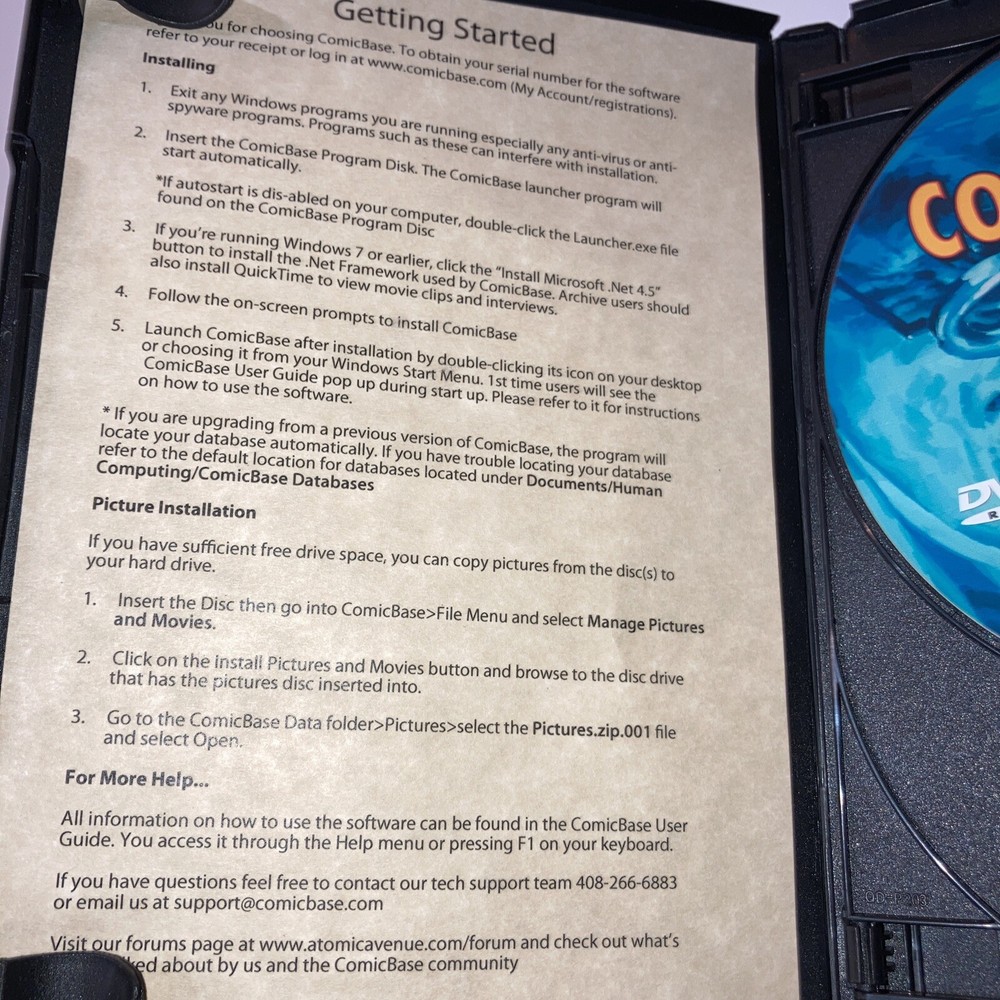 ComicBase 2015 DVD(4 Disc Set) ARCHIVE EDITION Software