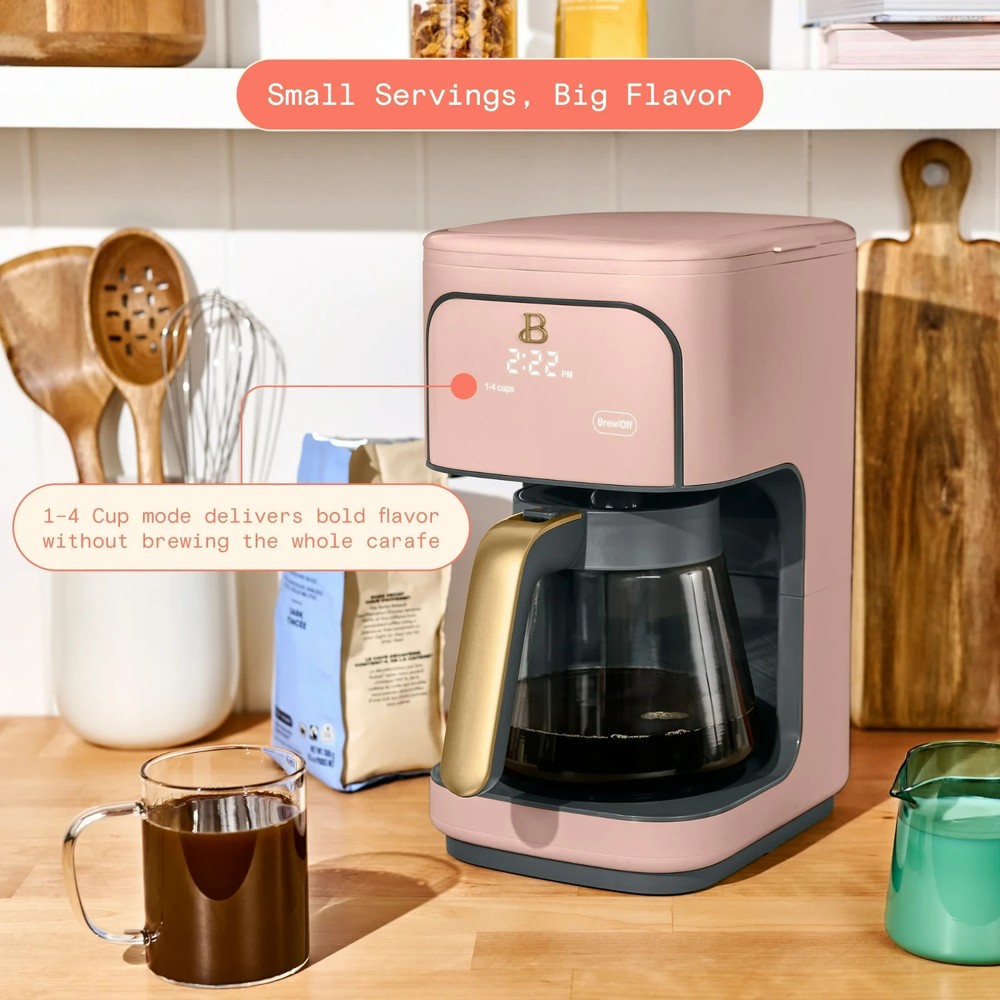 Beautiful 12 cup Programmable Coffee Maker, Rose by Drew Barrymore