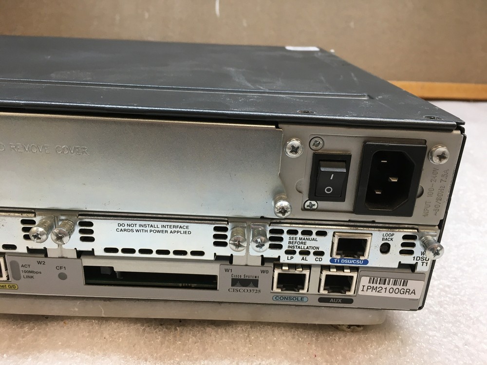 Cisco 3700 Series Modular Network Router With Rack Ears No Compact Flash