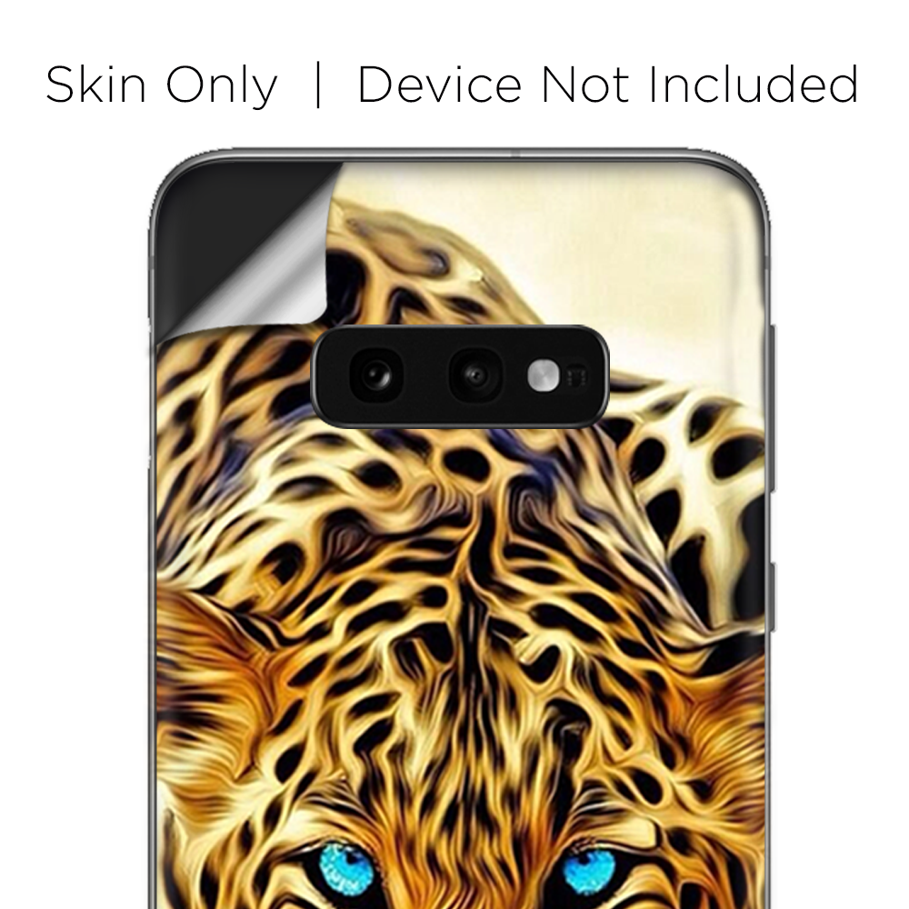Skins Decal wrap for Samsung Galaxy S10e - Leopard with Blue Eyes