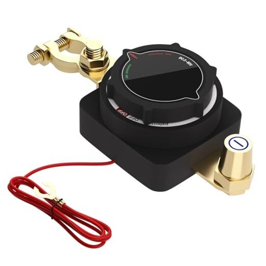 Premium Battery Disconnect Switch with High-Definition LED Voltmeter, DC 5-80V