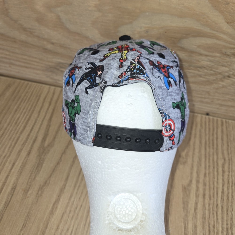 Marvel Avengers Hat Youth Grey Boys Baseball Adj Snapback Euc
