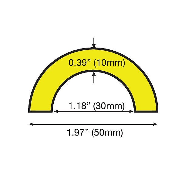 Knuffi 60-6792 Corner Guard, Rounded, Black/Yellow