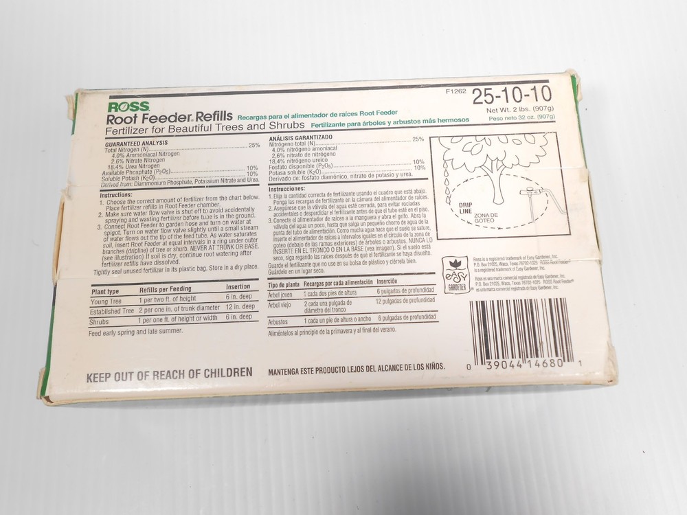Ross Root Feeder Refills 25-10-10 Tree and Shrub Root Feeder 54 Refills
